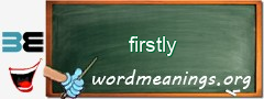 WordMeaning blackboard for firstly